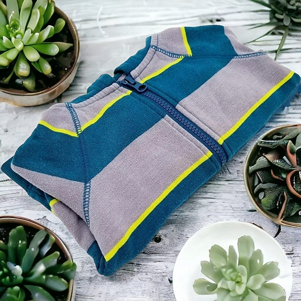 Cat & Jack striped hoodie sz 18M boys, blue/gray